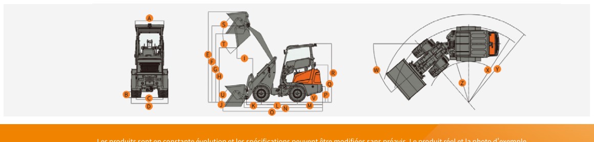 Schéma dimensionnel du valet de ferme BTL50